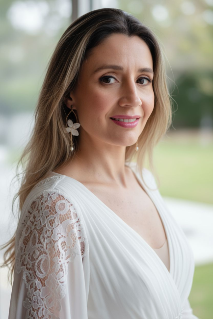 Pendantes Hortensias crème 1