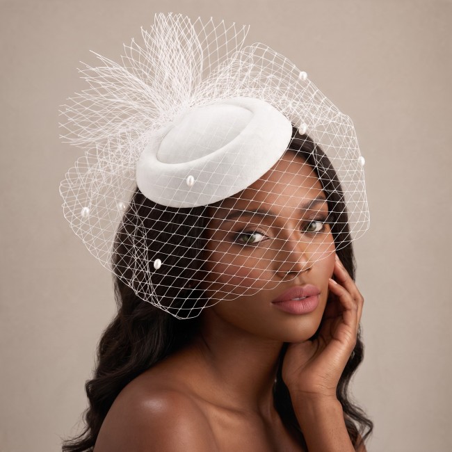 Fascinator L'envoyée blanc 1