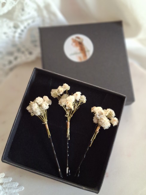 3 pinces plates Gypsophile