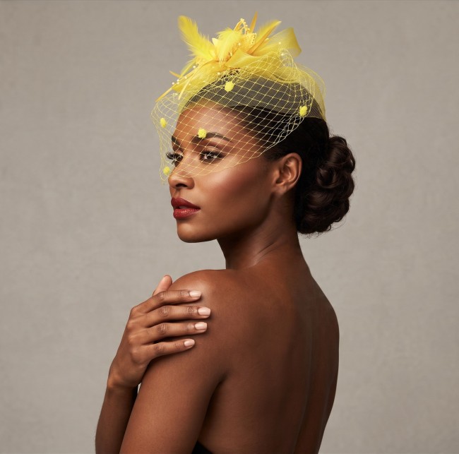 Fascinator jaune 3