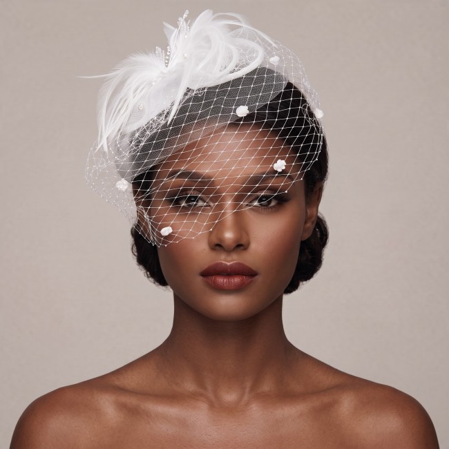 Fascinator blanc 1