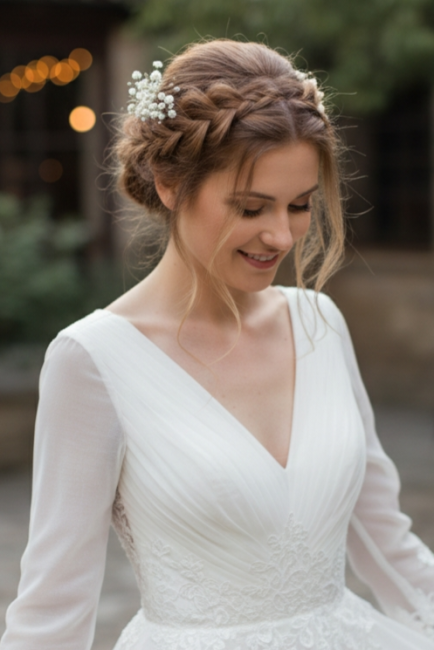 3 pics Gypsophile fleurs naturelles