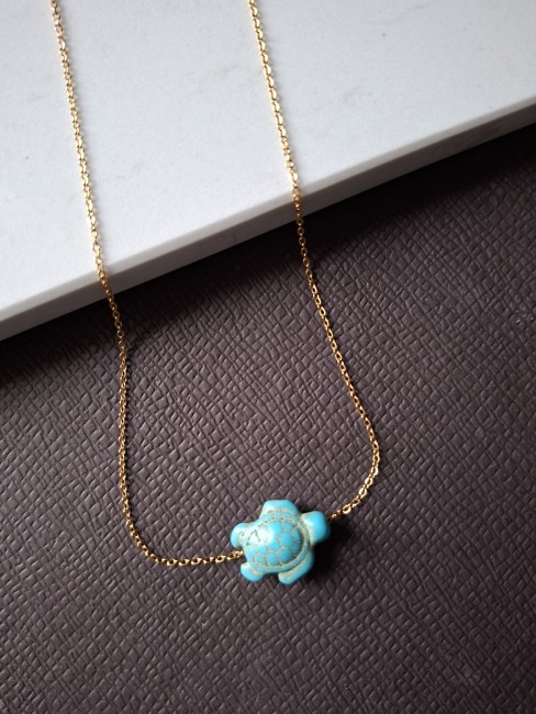 Pendentif tortue turquoise