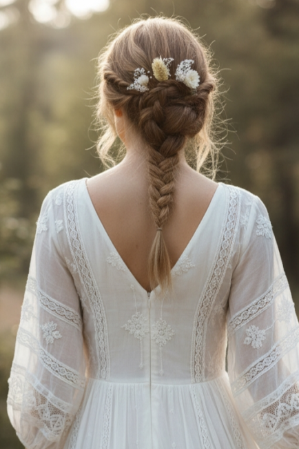 pics- pinces champêtre mariée