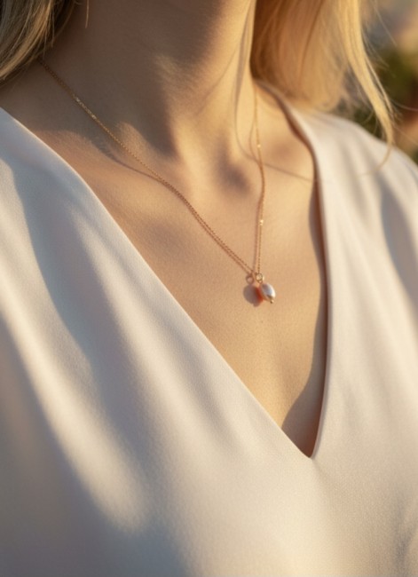 Collier perle d eau douce