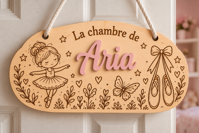 Plaque de porte La chambre d’Aria