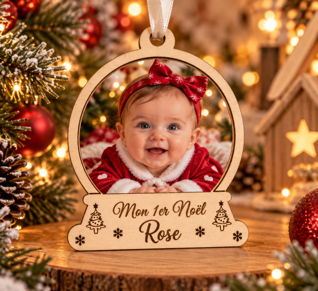 Ornement en bois « Mon 1er Noël »