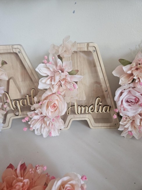 tirelire avec fleurs anniversaire