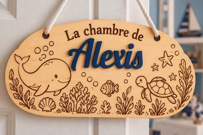 Plaque Océanique pour la Chambre d’Alexis