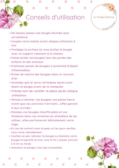 Conseils d'utilisations