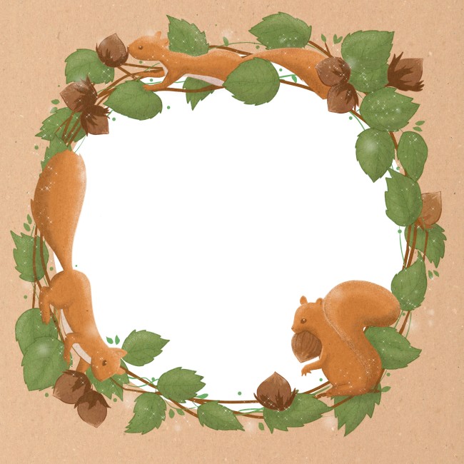 Carré Ecureuil Noisette petit