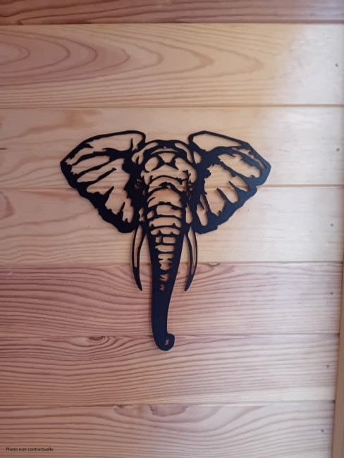 Décoration mural Eléphant bois de tilleul