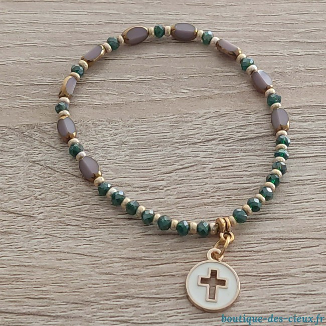 bracelet parme et vert