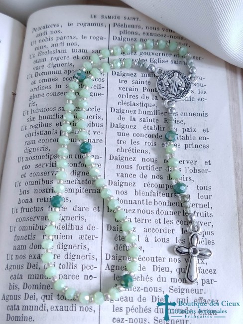 Petit chapelet artisanal en verre
