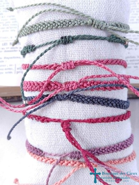 finition bijoux en macramé