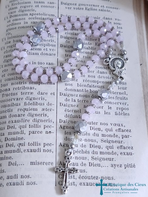 chapelet de poche rose