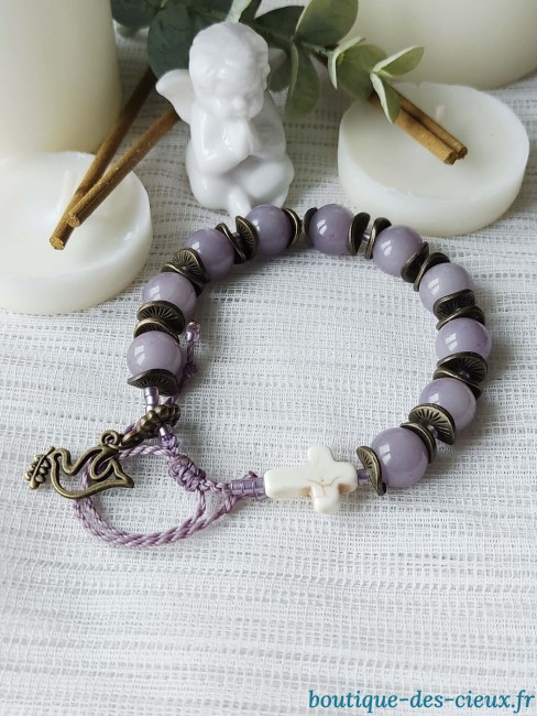 dizainier en verre bijou de prière catholique