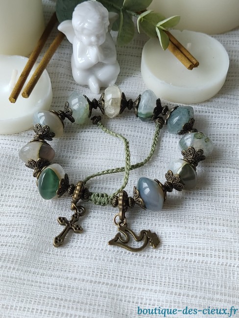 bracelet religieux bijou de prière catholique