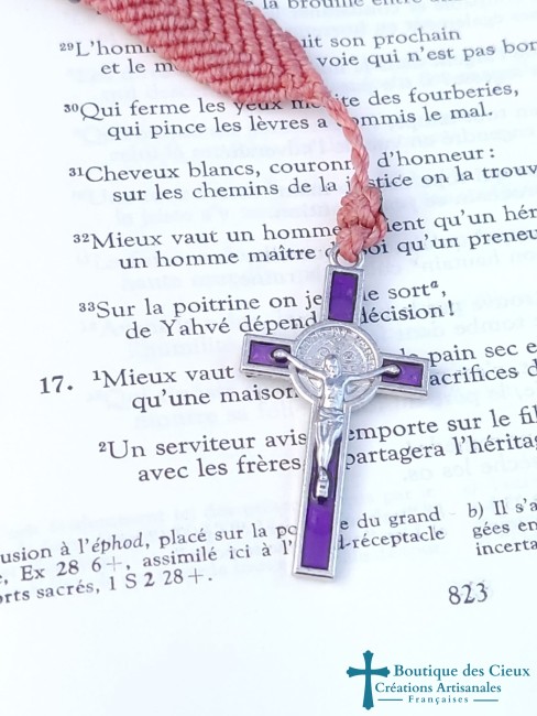 croix de Saint Benoît émaillée