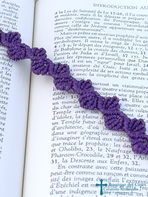 tissage macramé feuille