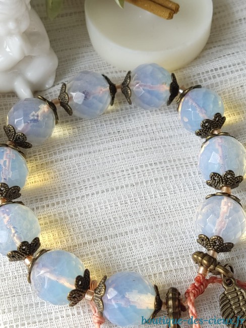 opalite et métal bronze