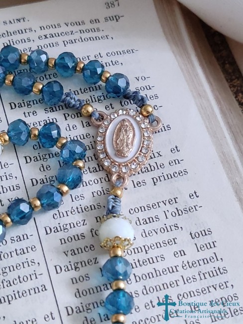 centre de rosaire doré