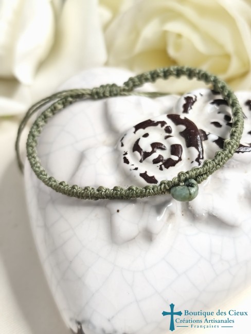 chip's de turquoise sur macramé
