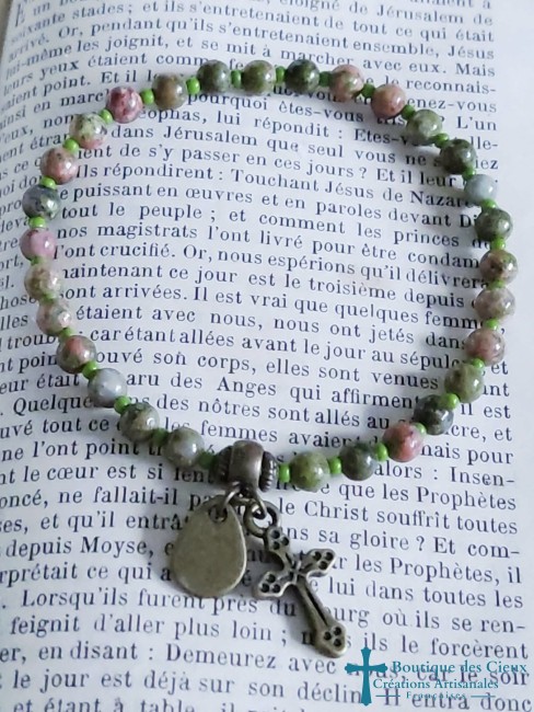 bracelet en unakite