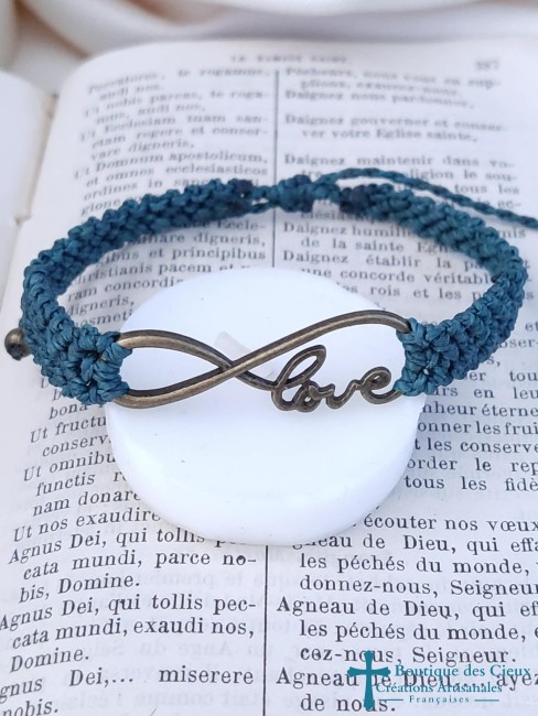 bracelet pour femme connecteur et tissage macramé