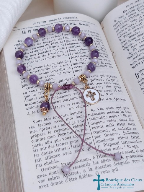 dizainier en améthyste et doré