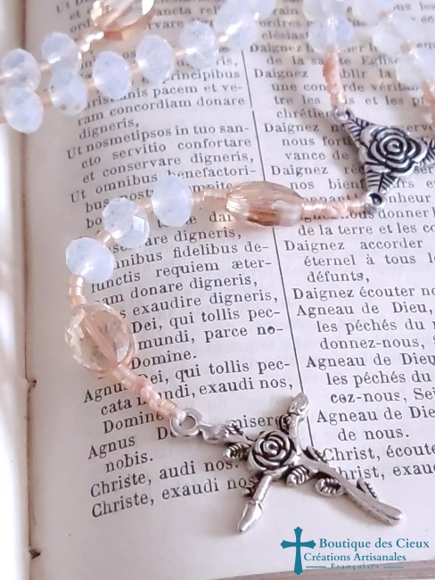 verre irisé blanc et orangé