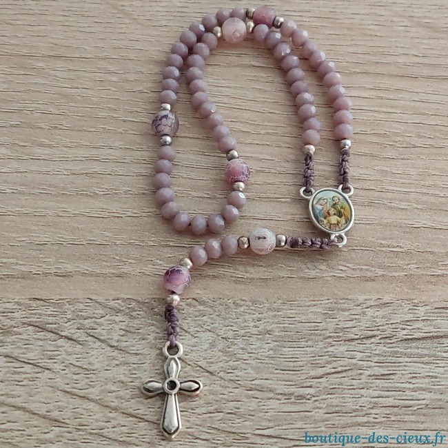 chapelet en verre et agate