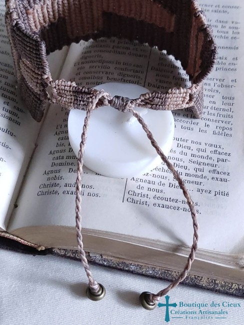 tissage de finition micro macramé