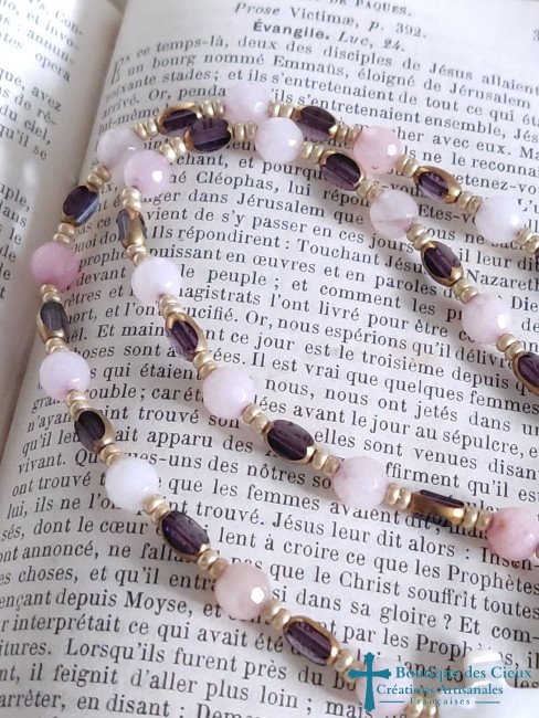 quartz rose et verre