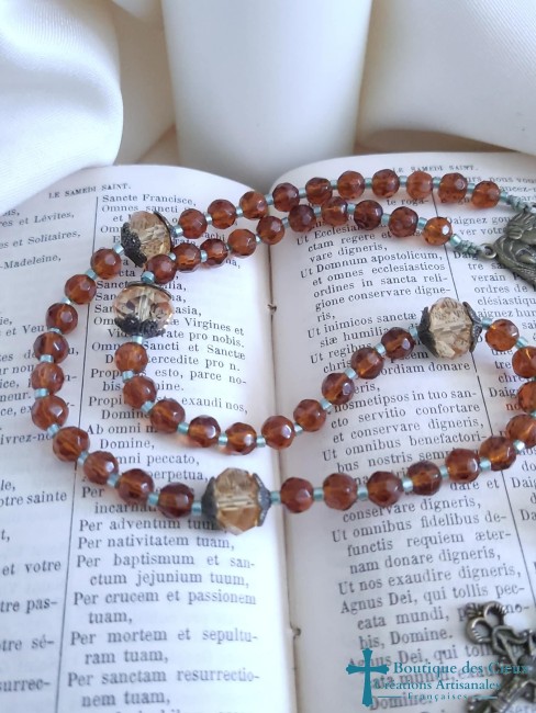 verre fantaisie marron irisé