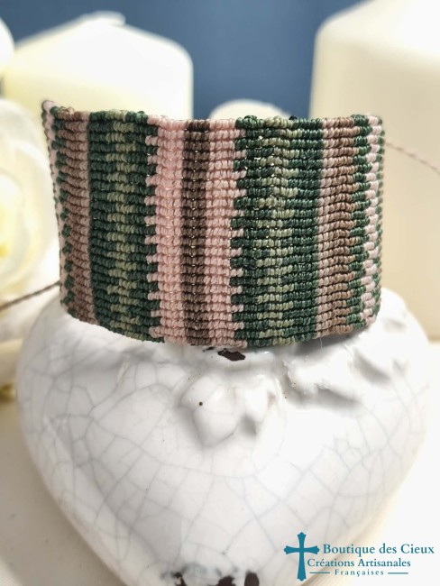 bracelet large en macramé