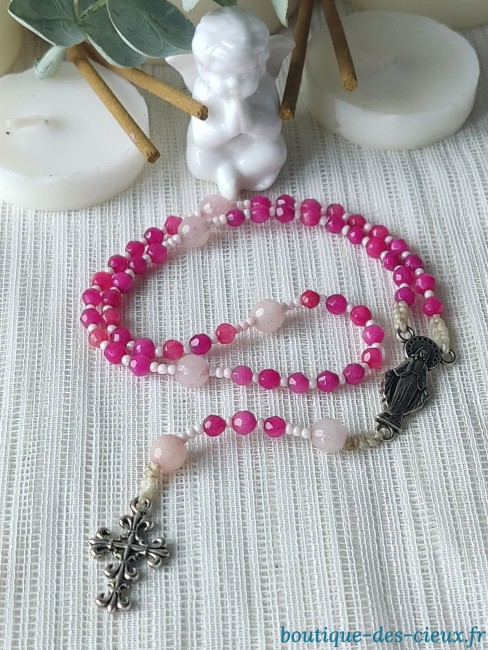 chapelet fait main en pierre naturelle chapelet catholique petit format