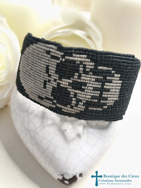 tête de mort en macramé