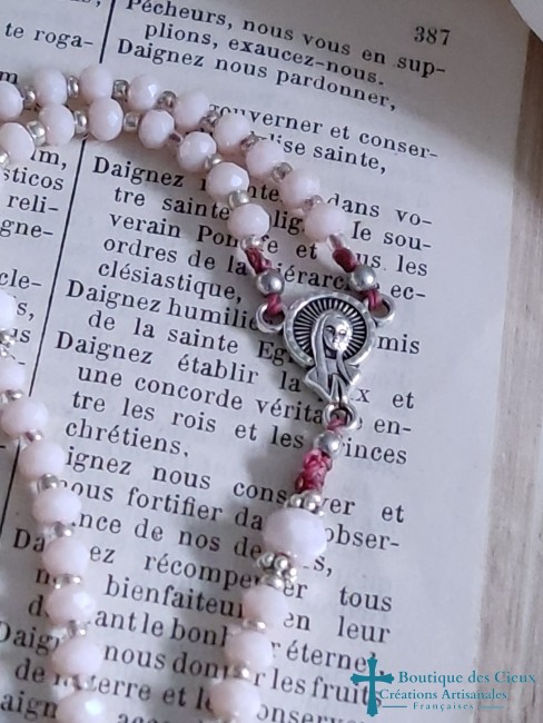 centre rosaire argenté