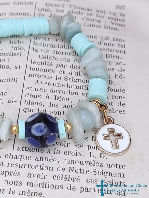 Médaille croix émaillée