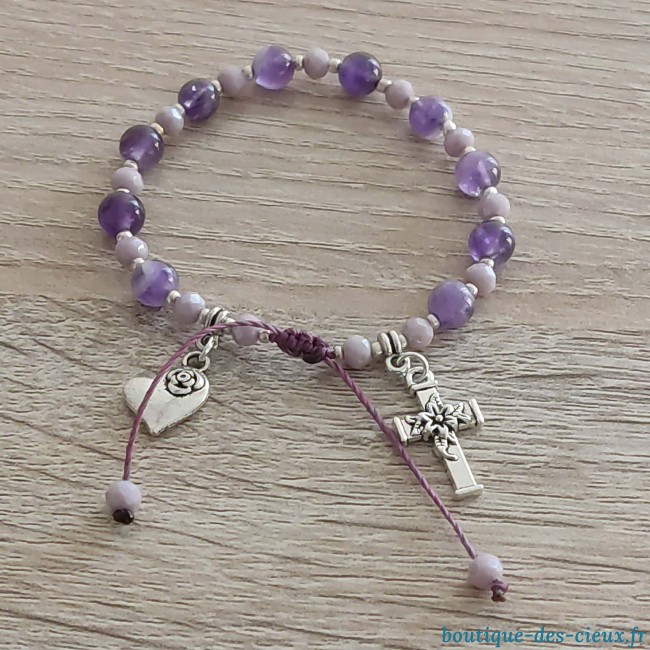 dizainier améthyste et argenté