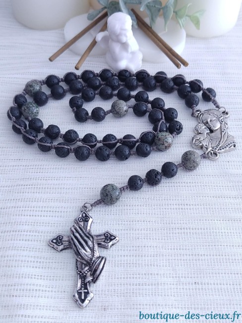 chapelet artisanal en pierres naturelles