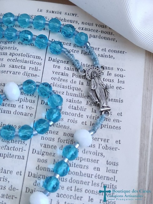 centre de rosaire argenté