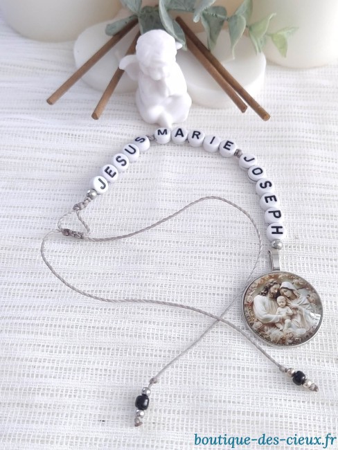 Suspension Sainte Famille Suspension chrétienne artisanale