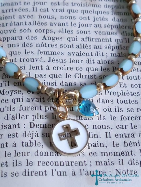 médaille croix émaillée