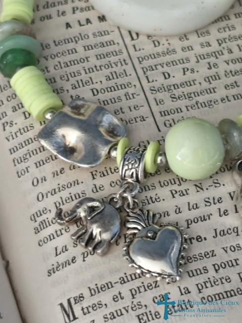 Coeur Sacré de Jésus breloque en métal argenté