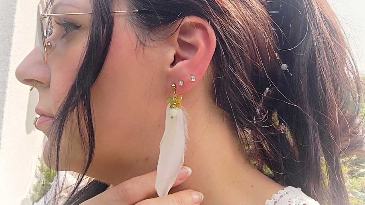 boucles d'oreilles en pierres naturelles