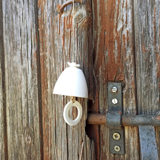 Clochette en céramique pour jardin ou maison