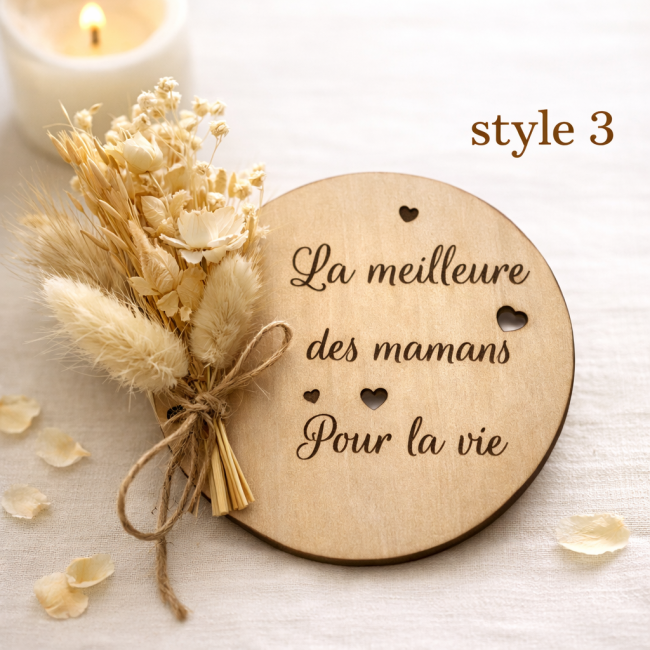 plaque bois la meilleure des mamans pour la vie cadeau fete des meres boheme champetre
