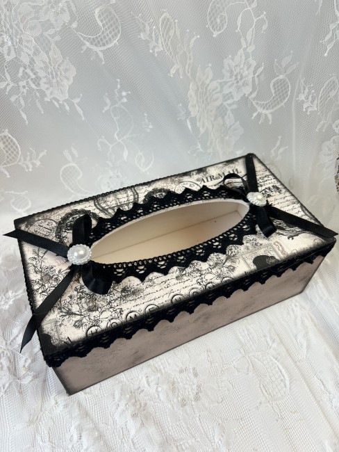 Boîte à mouchoirs taupe style shabby chic boîte à mouchoirs en bois shabby chic taupe